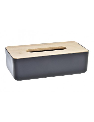 Caja Pañuelos Negro Bambu PP