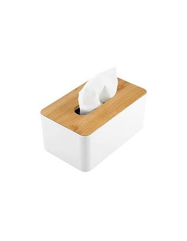 Caja Pañuelos Blanca Bambu PP